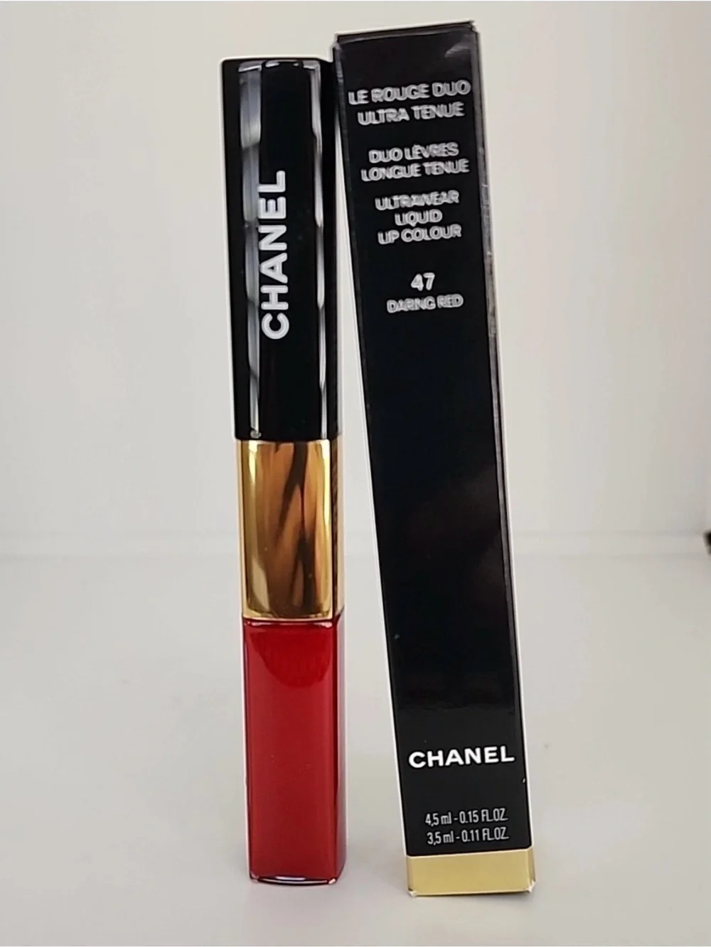 Chanel Le Rouge Duo Ultra Tenue Ultrawear Liquid Lip Colour #47 Daring Red New